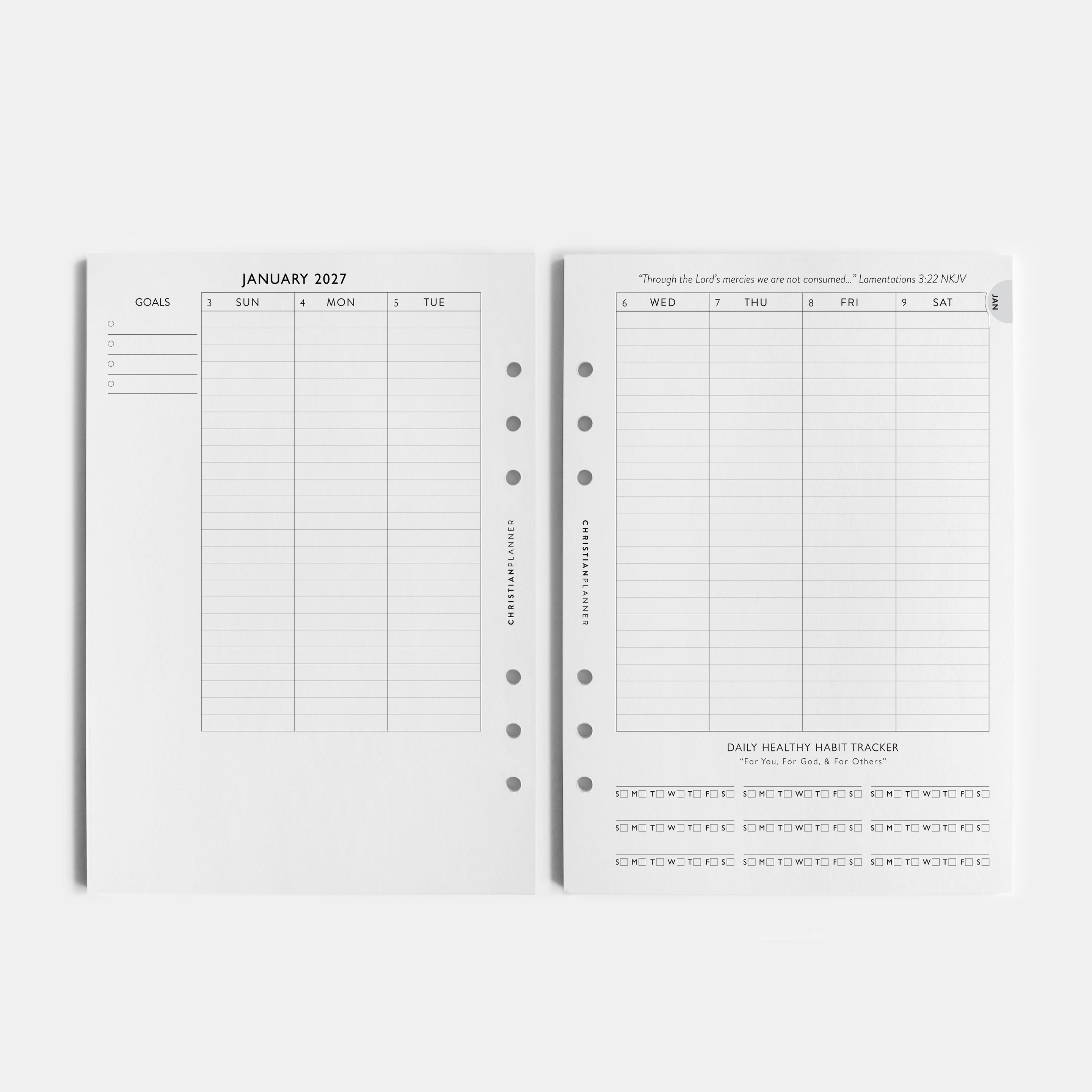 2027 Christian Planner - A5 Ring Bound Insert
