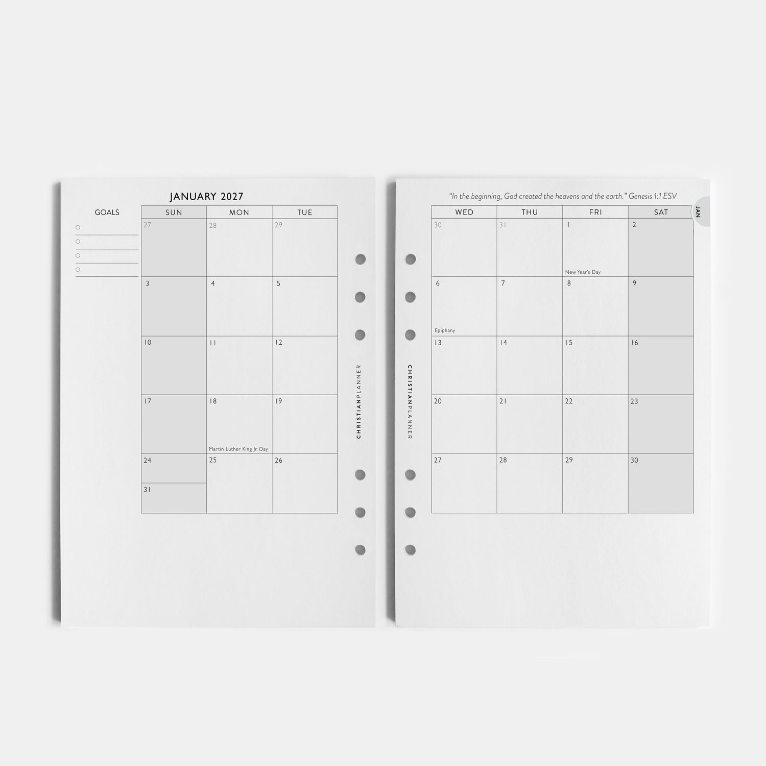 2027 Christian Planner  -  A5 Ring Bound Insert