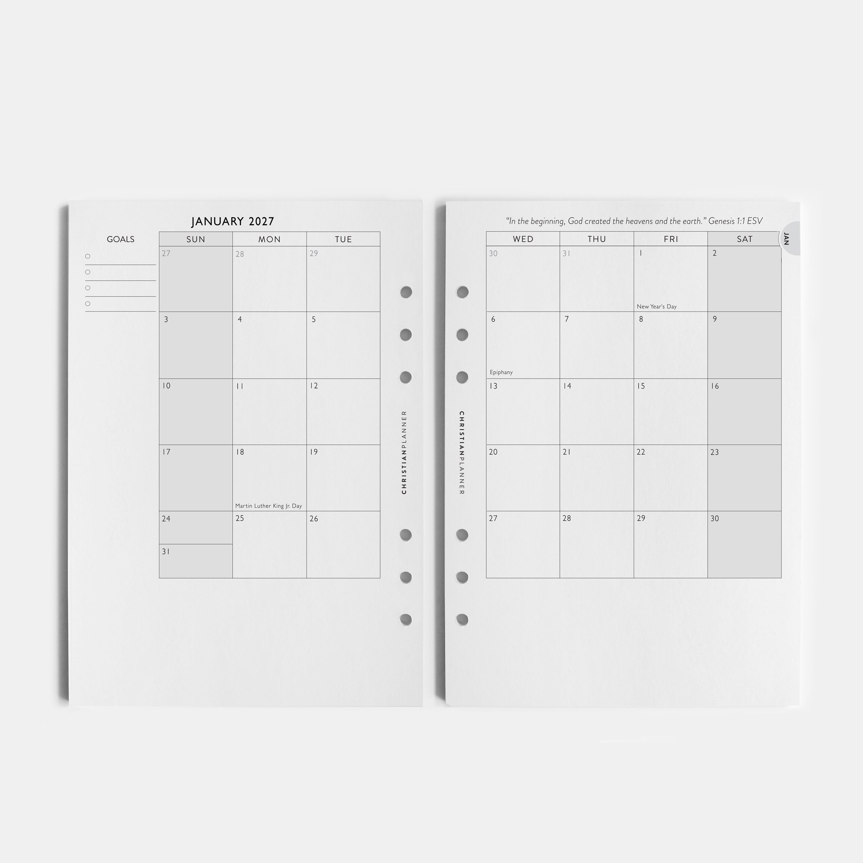 2027 Christian Planner  -  A5 Ring Bound Insert
