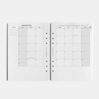 2027 Christian Planner  -  A5 Ring Bound Insert