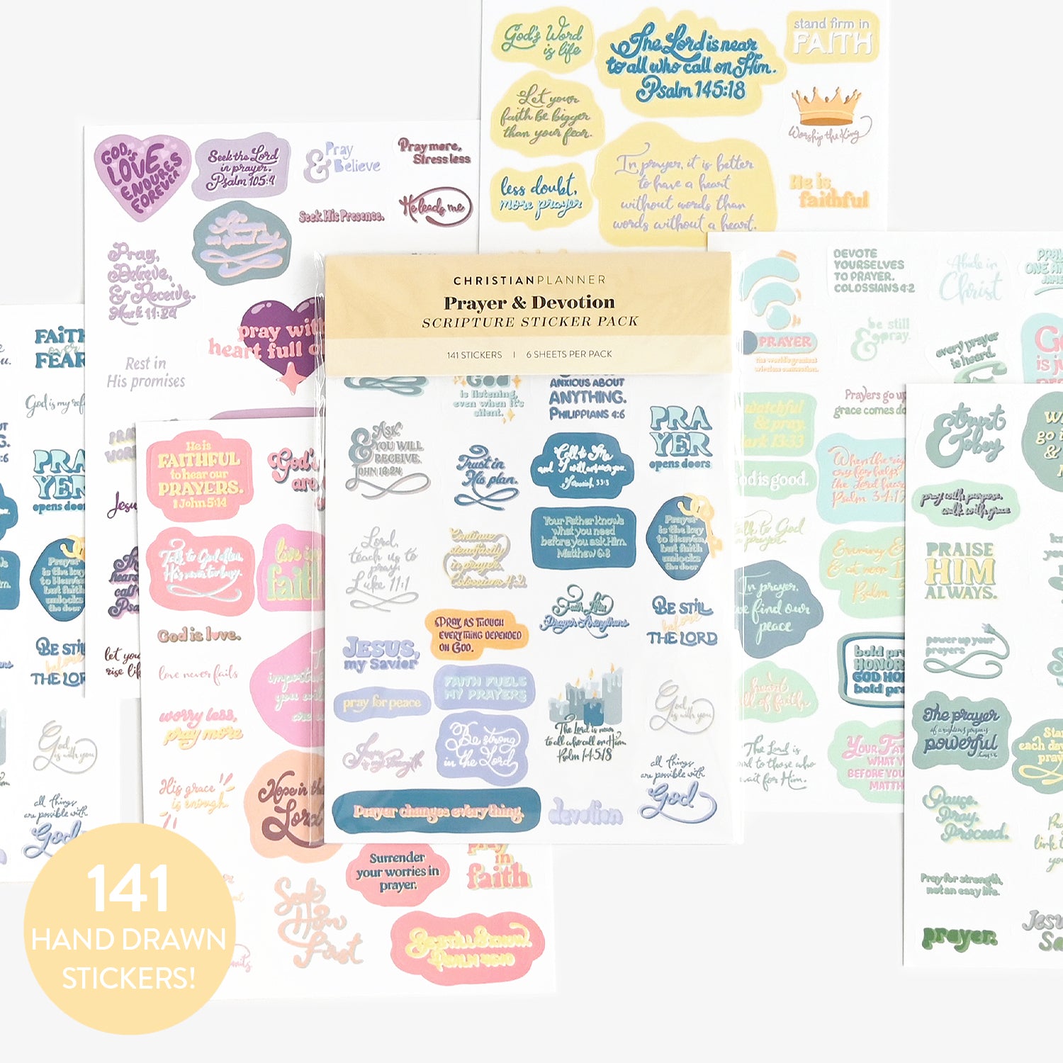 2025 Christian Planner + Prayer &amp; Devotion Sticker Pack