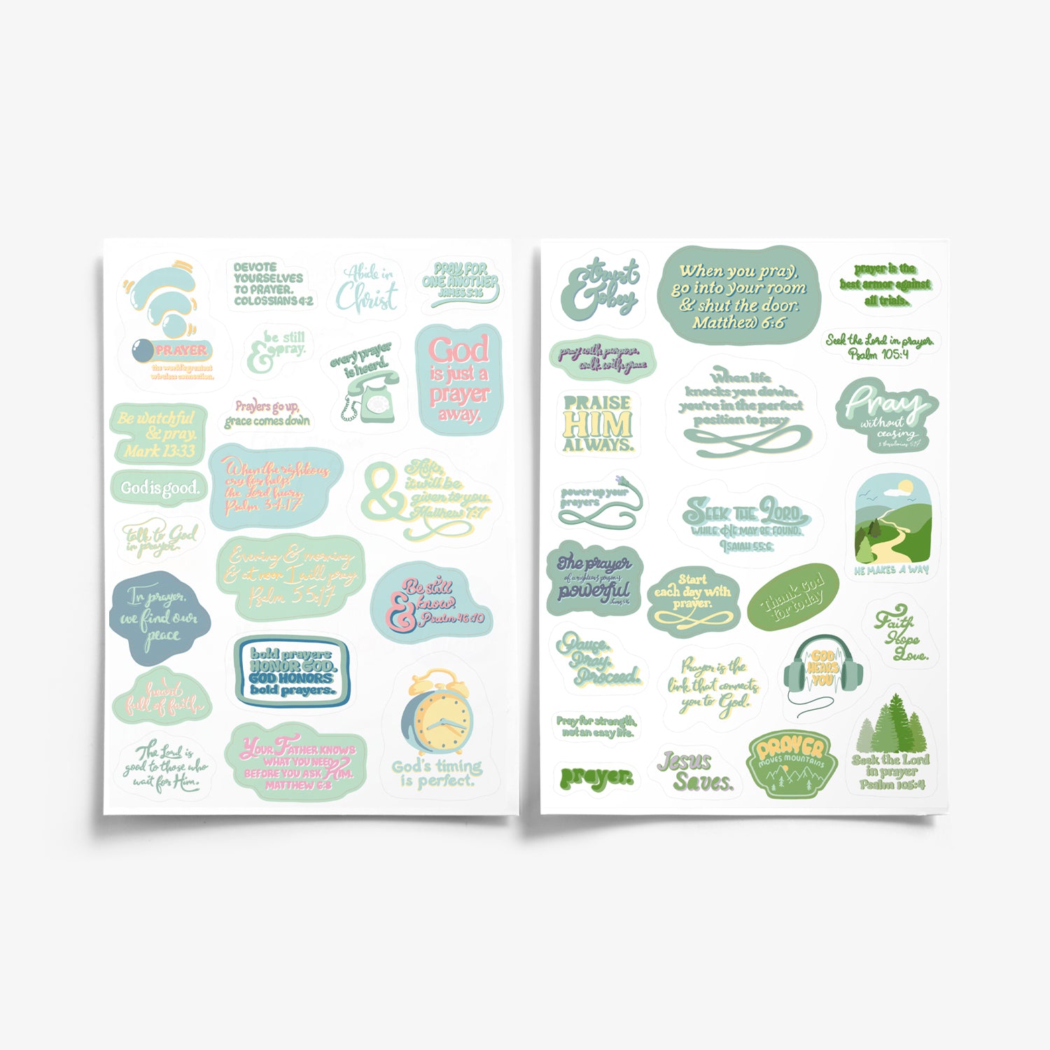 Daily Prayer Journal + Prayer &amp; Devotion Sticker Pack
