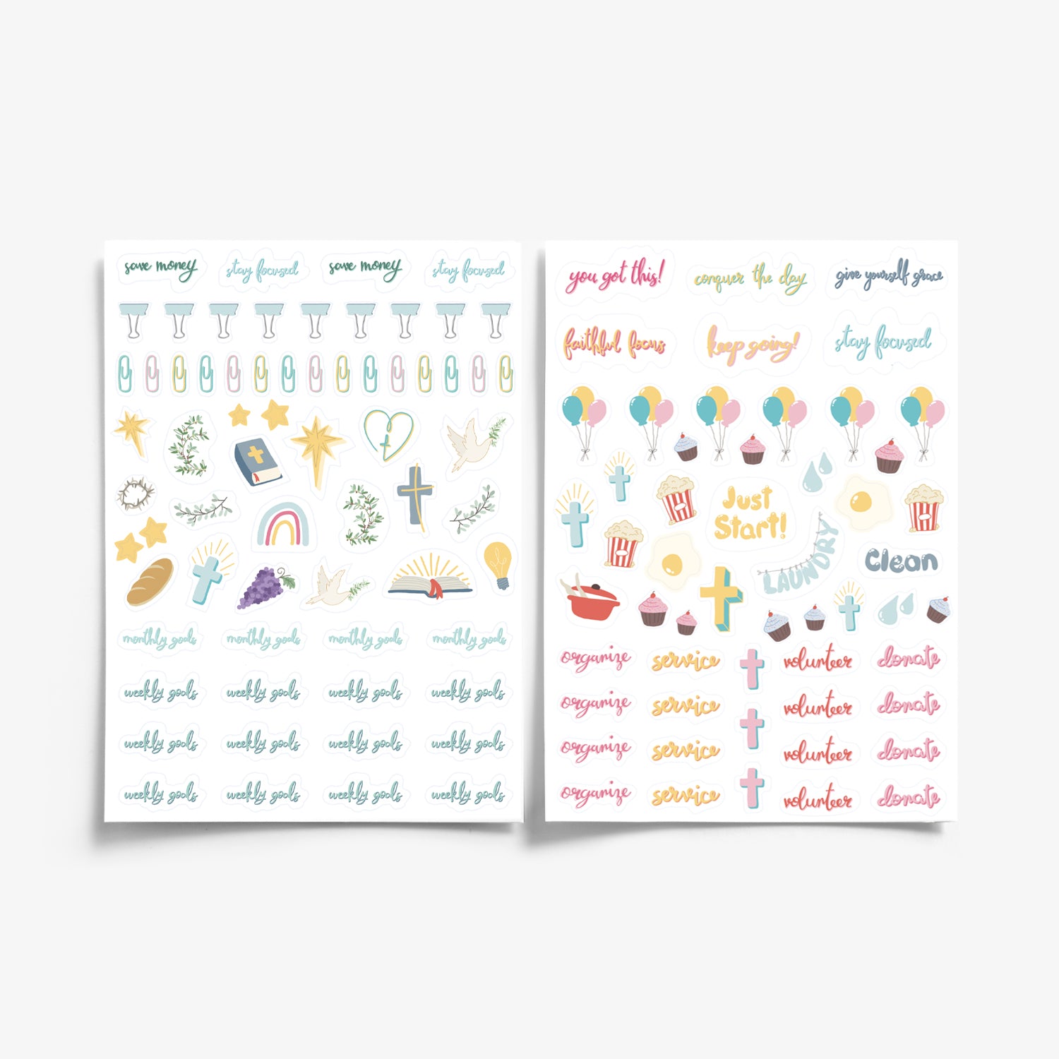 Essentials Bundle: 475 Stickers + 8 Washi Tapes