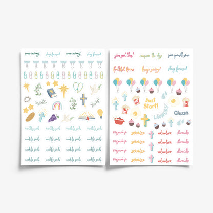 Essentials Bundle: 475 Stickers + 8 Washi Tapes