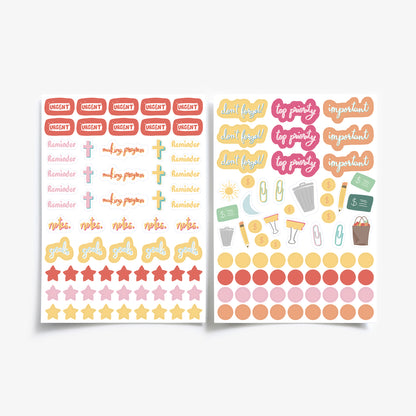 Essentials Bundle: 475 Stickers + 8 Washi Tapes